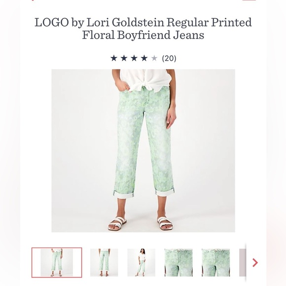 LOGO Lori Goldstein cropped floral print jeans - Picture 5 of 7